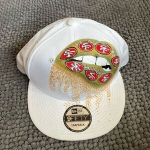 San Francisco 49’ers Custom Painted Snap-Back Hat